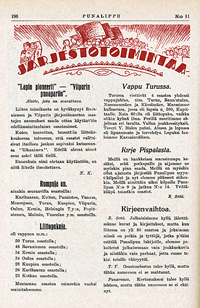 J�rjest�nuorten Punalippulehden sivu j�rjest�nuorten toiminnasta